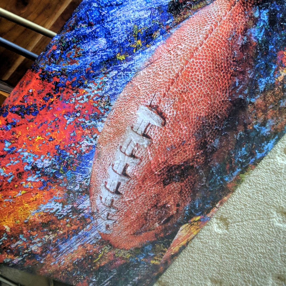 Abstract Football Acrylic Artwork